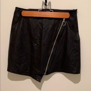3/$25 Vegan leather asymmetrical skirt size small